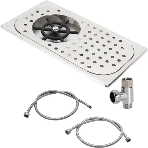 Vista 10 de DIBTSA - Enjuagadora para jarra, lavadora automática de tazas de vidrio, acero inoxidable 304, para café, leche, té, hogar, cocina, hotel, bar