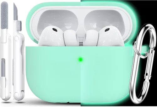 Vista 19 de RFUNGUANGO - Funda de silicona para AirPods Pro con auriculares, aguacate