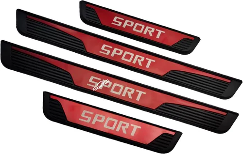 Vista 9 de Protector de rasguños para umbral de puerta de automóvil, para Chevy Blazer Trax Bolt EV/EUV, accesorios de automóvil, cubierta de acero para placa