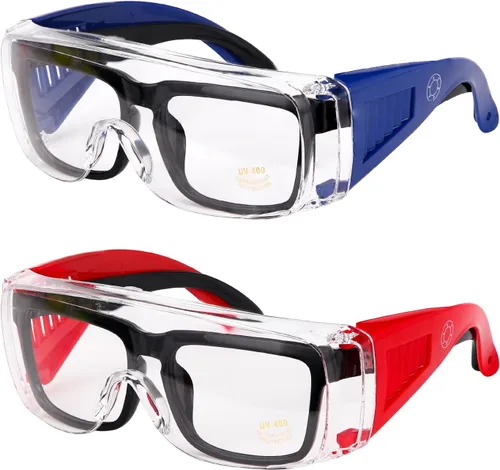 Vista 15 de UNCO - Gafas de seguridad sobre gafas, gafas protectoras, antiniebla, para trabajo, gafas de seguridad sobre gafas
