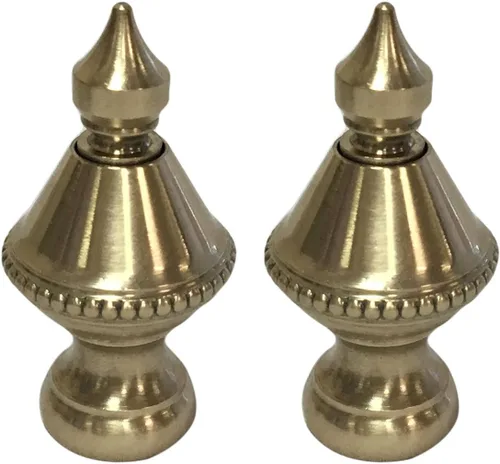 Vista 5 de Royal Designs - Urna puntiaguda de 1.6 pulgadas para pantalla de lámpara, bronce aceitado, juego de 2