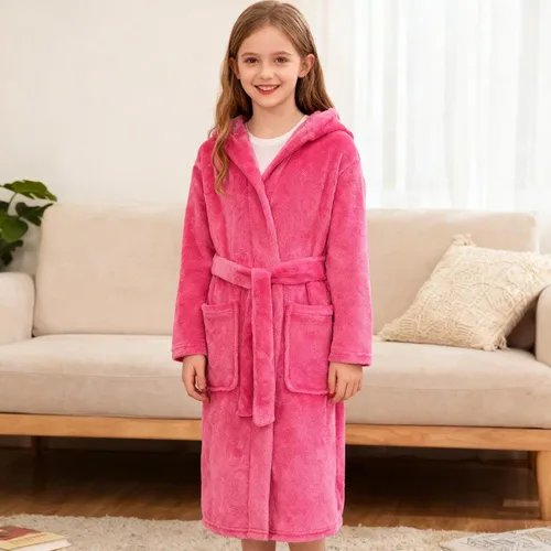 Vista 61 de E.W Apparel Bata de baño de forro polar con capucha para niños, bata suave y mullida para niños pequeños