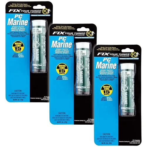 Vista 6 de PC Products PC-Marine - Masilla epoxi, palo de 2 onzas, blanco (25567)