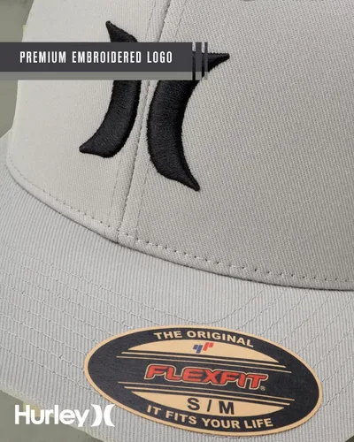 Vista 6 de Hurley One & Only Sombrero para hombre, talla L-XL, gris frío, Gris (Cool Grey)