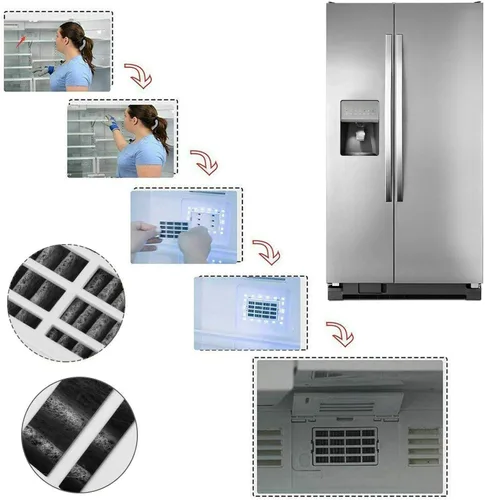 Vista 5 de Paquete de 3 filtros de aire W10311524 para refrigerador Whirlpool