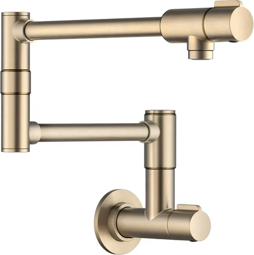 Vista 20 de KRAUS Bolden - Grifo de cocina de estilo comercial con mango individual de dos funciones desplegable en bronce champán antiguo libre de manchas