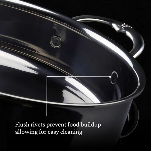 Vista 8 de Hestan - Colección NanoBond - Sartén de titanio de acero inoxidable, compatible con placa de inducción, 5 cuartos de galón