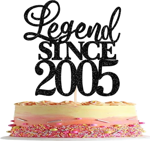 Vista 30 de Rsstarxi 1 paquete de decoración de pastel con purpurina de leyenda desde 2012 para decoración de tarta de cumpleaños 13 años para decoración