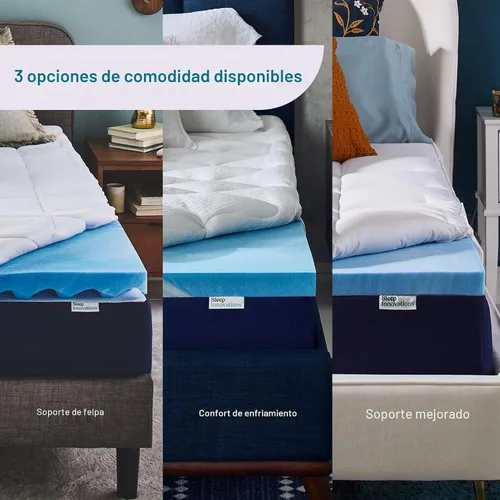 Vista 8 de Sleep Innovations colchoneta de capa doble para colchón, 4 pulgadas