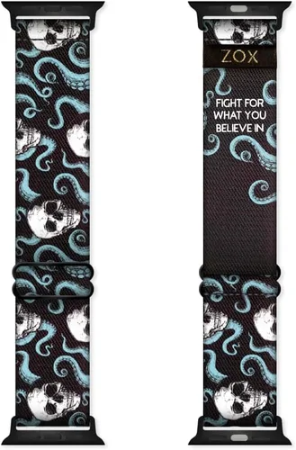 Vista 15 de ZOX Correa para Apple Watch, banda elástica con afirmaciones motivacionales y hermosas obras de arte, regalos para hombres, mujeres y niños