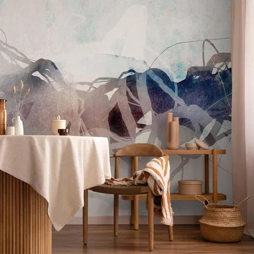 Vista 6 de artgeist Mural abstracto de 77 x 55 pulgadas, papel tapiz autoadhesivo removible de gran tamaño para decoración de pared, diseño de líneas murales