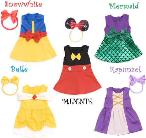 Vista 3 de Accesorios para muñecas de bebé, 5 ropa de muñeca, trajes de princesa de sirena para muñecas de 15 a 18 pulgadas, muñecas de bebé de 15 pulgadas, 10