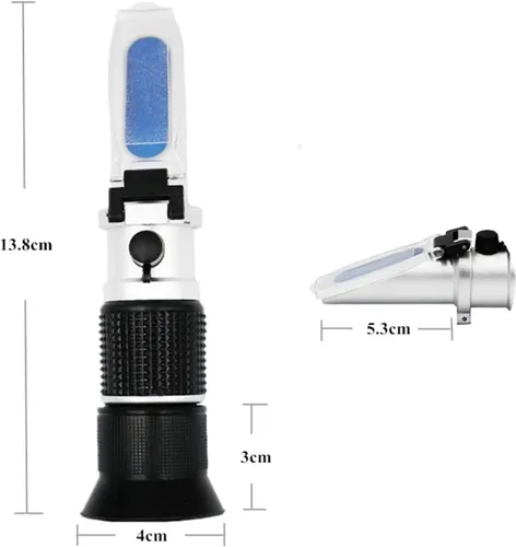 Vista 4 de 0-90% Refractómetro de azúcar Brix Refratometer para contenido de alimentos Líquidos de jugo de frutas Herramienta de medición ATC