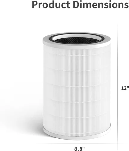 Vista 3 de 1 filtro de repuesto 12010 compatible con purificador de aire Clorox para habitaciones grandes de hasta 1500 pies cuadrados, para los modelos #
