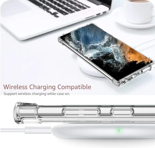 Vista 11 de Funda para Samsung Galaxy S22 5G Ultra Phone Shock TPU Clear
