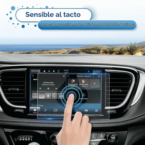 Vista 5 de 2014 2015 2016 2017 2018 Grand Cherokee Protector de pantalla para Jeep Grand Cherokee (Trailhawk/Overland/Summit/SRT) Pantalla táctil de 8.4