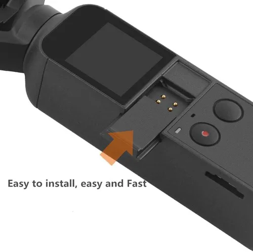 Vista 2 de Tapa De Interfaz De Datos Para DJI OSMO Pocket Gimbal, Cámara ABS Puerto Cubierta De Puerta Lateral Protección Impermeable - Negro
