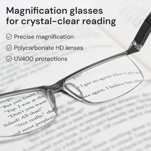 Vista 3 de Gaoye Executive Style Reading Glasses Men - Durable Readers with Blue Light Filtering- Comfortable Fit with TR90 Frames