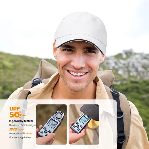 Vista 46 de Gorra de béisbol impermeable para hombre, sombrero de lluvia plegable para correr al aire libre, sombrero de pesca solar