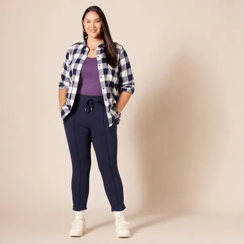 Vista 8 de Amazon Essentials - Camiseta sin mangas de corte entallado para mujer Carbón jaspeado/morado oscuro