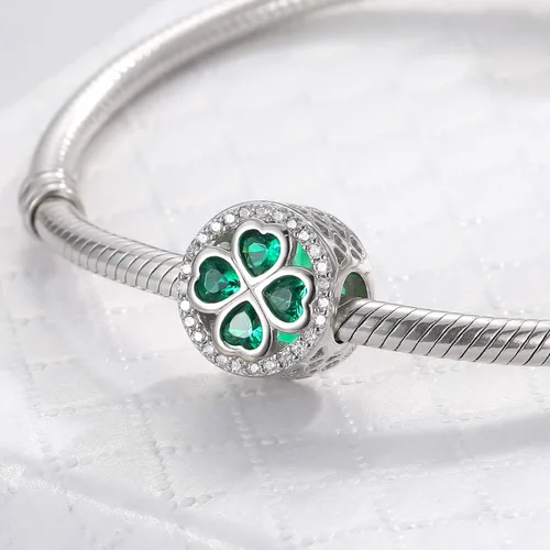 Vista 2 de Dijes de cuentas de plata de ley 925 que se ajustan a pulseras y collares Pandora, regalos de joyería para mujeres