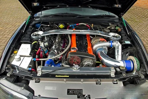 Vista 2 de TSUBASA Soportes de elevación para Nissan Skyline GT-R GTR R33 1993-1998 Capó delantero Modificar fibra de carbono amortiguadores de choque cargados