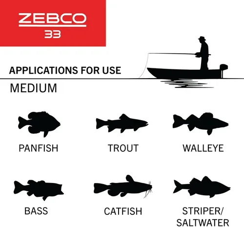 Vista 4 de Zebco 33 Spincast Reel and Fishing Rod Combo, 6-Foot 2-Piece Fiberglass Rod with EVA Handle, Quickset Anti-Reverse Fishing Reel with Bite Alert