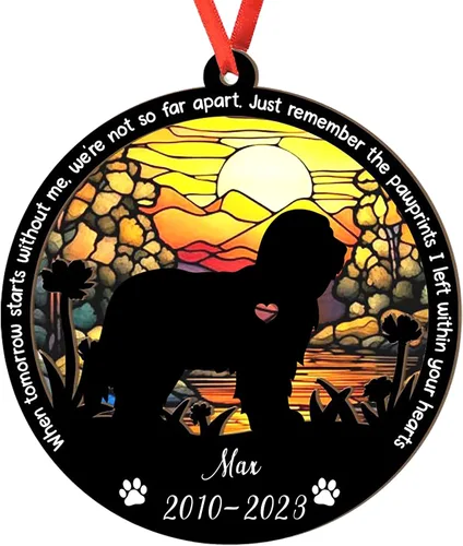 Vista 67 de Adorno personalizado para atrapasoles de sabueso afgano, adorno de Navidad de sabueso afgano – Regalo para perro amante, sabueso afgano