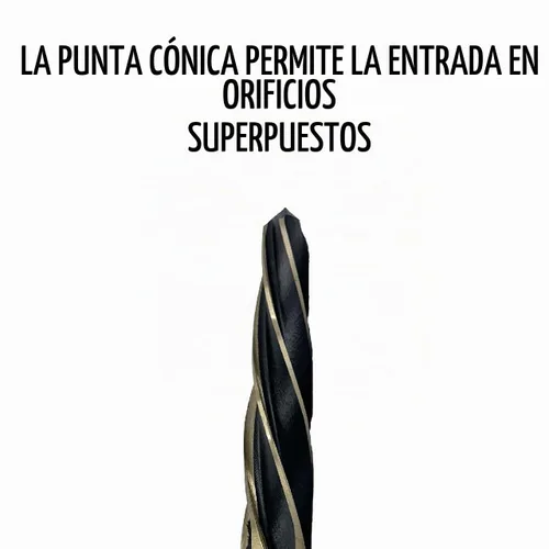 Vista 3 de Drill America Puente/escariador de construcción de vástago hexagonal negro y dorado de 1-1/16", serie KFD
