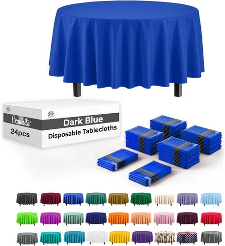 Vista 41 de Party Solids Mantel rectangular de plástico color azul aguamarina, 54 x 108 pulgadas, paquete de 24