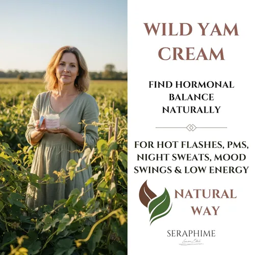 Vista 2 de Crema de ñame silvestre para el equilibrio hormonal, regalo para mamá, apoyo para la menopausia y el síndrome premenstrual para mujeres, crema