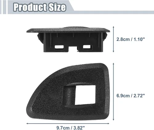 Vista 3 de X AUTOHAUX - Biseles para interruptor de ventana trasera, lado del conductor y del pasajero para Chevrolet