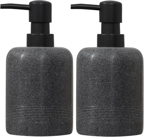 Vista 8 de Juego de dispensador de jabón, 2 unidades de 11.8 fl oz, 11 oz, dispensador de loción de jabón de manos para encimera de baño y fregadero de cocina