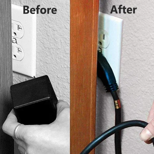 Vista 4 de FIRMERST Cable de extensión de enchufe plano de 10 pies 1875 W 14 AWG negro 15A
