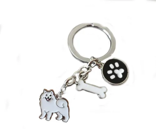 Vista 12 de Llavero para perro, lindo llavero de perro para mascotas, mini llavero de metal
