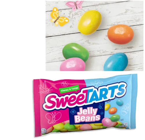 Vista 3 de Dulces de gomitas de Pascua SWEETARTS Jelly Beans Caramelos de Pascua, 14 onzas, paquete de 2 unidades y tarjeta de envío SameDay incluida