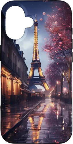 Vista 28 de iPhone 11 Escénica Torre Eiffel París Francia por la noche Bokeh Majestic Case