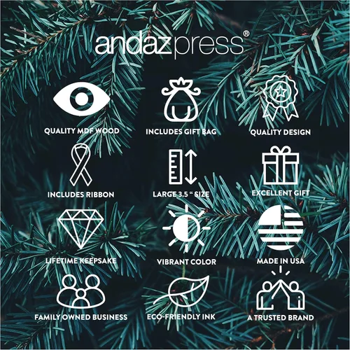 Vista 7 de Andaz Press - Adorno para árbol de Navidad con diseño de perro con texto en inglés "You Have a Terrific Affenpinscher" (MDF)