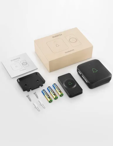 Vista 8 de AVANTEK Timbre de puerta inalámbrico, BA-11 resistente al agua, funciona con pilas, timbre que funciona a 1000 pies, kit de timbre de puerta