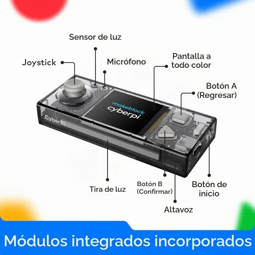 Vista 3 de Makeblock Cyberpi Kit basado en proyectos, codificación para niños de 8 a 12 años, compatible con programación Scratch & Python, robot programable