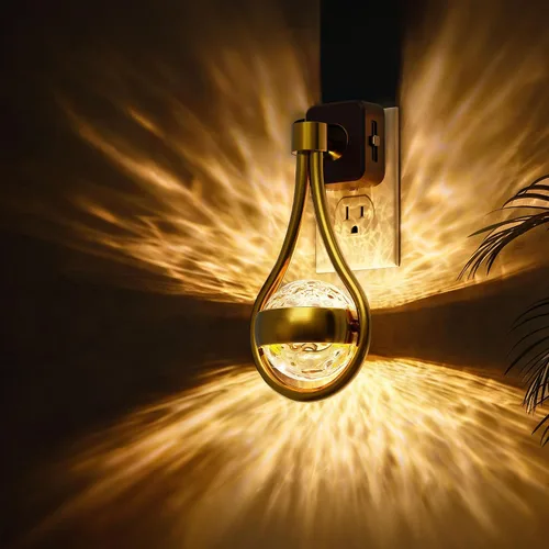Vista 22 de L LOHAS LED Las luces nocturnas se enchufan a la pared, luz nocturna con Anillo de oro-3CCT