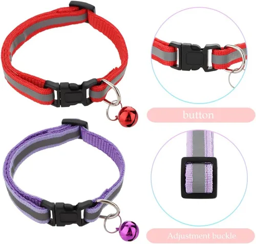 Vista 3 de Paquete de 4 collares ajustables de conejo con campana, collar luminoso de dragón de cobaya, ejercicio de animales pequeños y accesorios