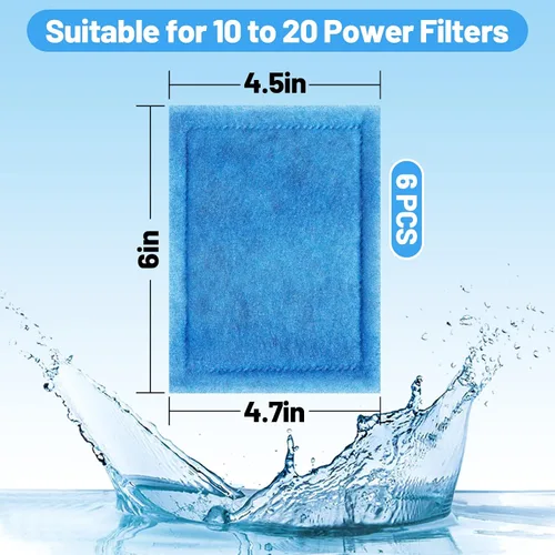 Vista 3 de MEWTOGO 6 cartuchos de repuesto para filtros de acuario compatibles con Aqua-Tech EZ-Change #2, filtros de tanque de peces para 10-20 filtros