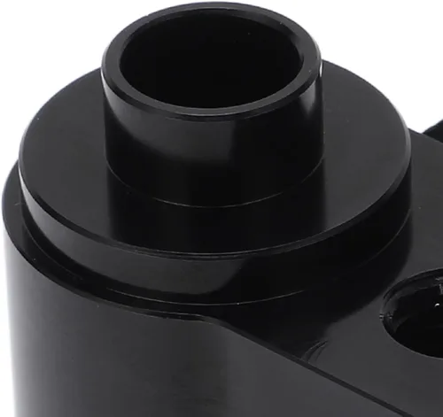 Vista 8 de Kit de montaje del compresor de CA, adaptador de compresor de aire acondicionado de alta eficiencia antioxidante negro 90 ángulo de rotación sólido