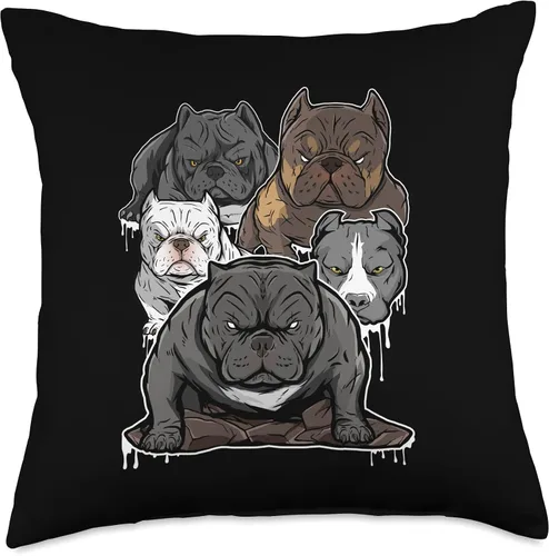 Vista 5 de Pitbull shirt, Pitbull terrier, Bully American pit Camisa, Pitbull Terrier, American Bullies - Almohada para perro, 16 x 16 pulgadas, multicolor