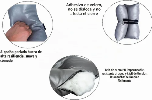 Vista 3 de Cojín de asiento para mesita de noche, 16 x 16 pulgadas, funda de cojín suave impermeable, silla cómoda, cojín de ajuste universal para ancianos