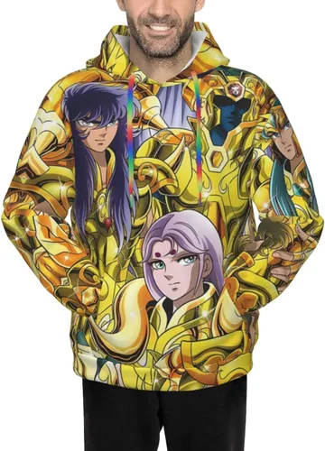 Vista 8 de Saint Anime Seiya - Sudadera con capucha para hombre, manga larga, casual, con bolsillo