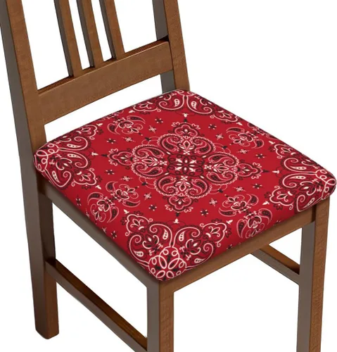 Vista 16 de Juego de 4 fundas de asiento para sillas de comedor, fundas de asiento elásticas modernas de mediados de siglo de los años 50, fundas de cojín