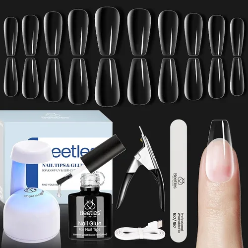 Vista 28 de Beetles - Kit de uñas de gel, puntas de uñas, juego de extensión de uñas