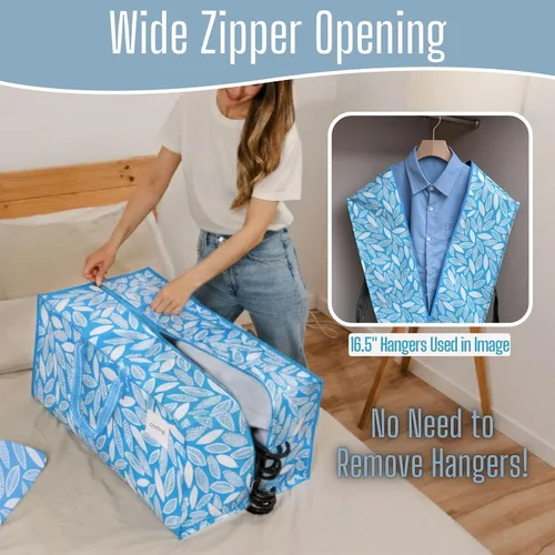 Vista 59 de VENO Paquete de 6 bolsas de mudanza resistentes con correas de mochila, cremalleras y asas, bolsas de embalaje extragrandes para artículos